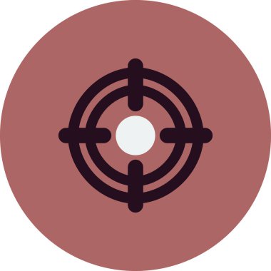 Basit Hedef Simgesi, vektör illüstrasyonu