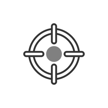 Basit Hedef Simgesi, vektör illüstrasyonu