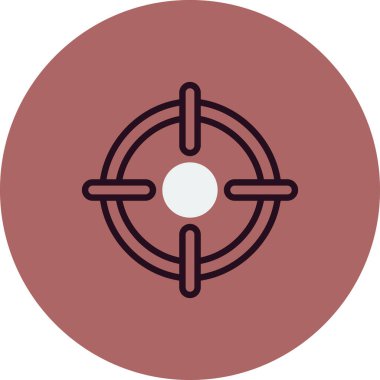 Basit Hedef Simgesi, vektör illüstrasyonu