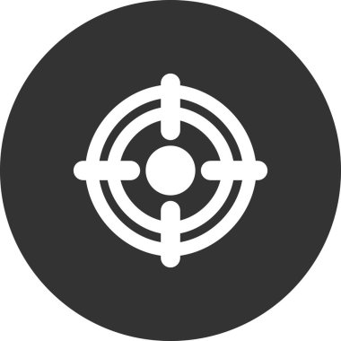 Basit Hedef Simgesi, vektör illüstrasyonu