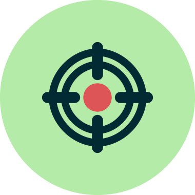 Basit Hedef Simgesi, vektör illüstrasyonu