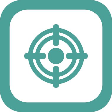 Basit Hedef Simgesi, vektör illüstrasyonu