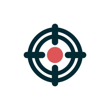 Basit Hedef Simgesi, vektör illüstrasyonu