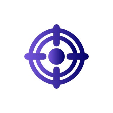 Basit Hedef Simgesi, vektör illüstrasyonu