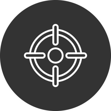 Basit Hedef Simgesi, vektör illüstrasyonu