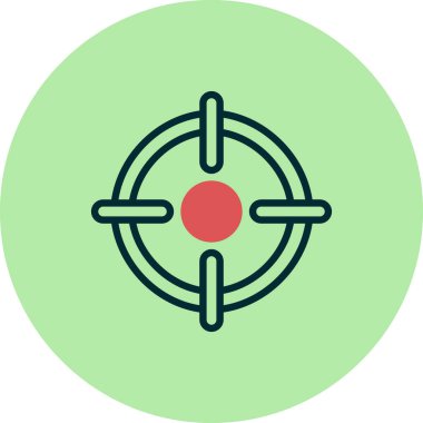 Basit Hedef Simgesi, vektör illüstrasyonu