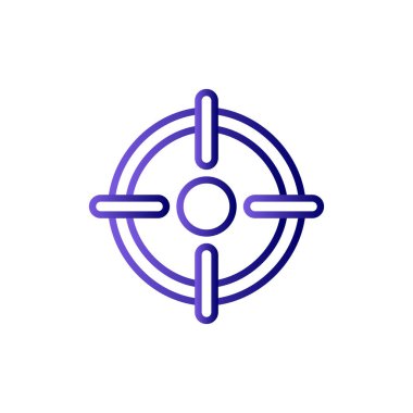 Basit Hedef Simgesi, vektör illüstrasyonu