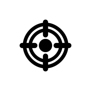 Basit Hedef Simgesi, vektör illüstrasyonu