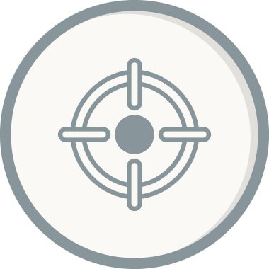 Basit Hedef Simgesi, vektör illüstrasyonu