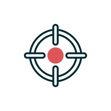 Basit Hedef Simgesi, vektör illüstrasyonu