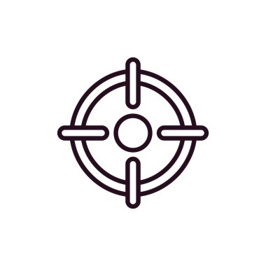 Basit Hedef Simgesi, vektör illüstrasyonu