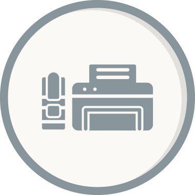 yazıcı web simgesi basit illüstrasyon 
