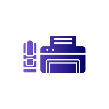 yazıcı web simgesi basit illüstrasyon 