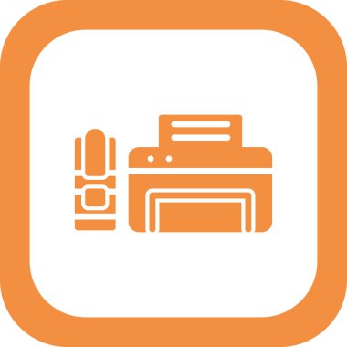 yazıcı web simgesi basit illüstrasyon 
