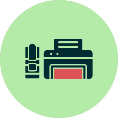 yazıcı web simgesi basit illüstrasyon 