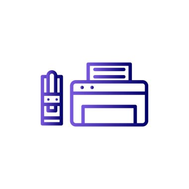 yazıcı web simgesi basit illüstrasyon 