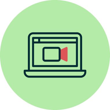  video çağrısı vektör illüstrasyon tasarımı