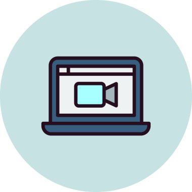  video çağrısı vektör illüstrasyon tasarımı