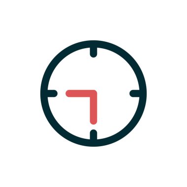 Saat simgesinin vektör illüstrasyonu