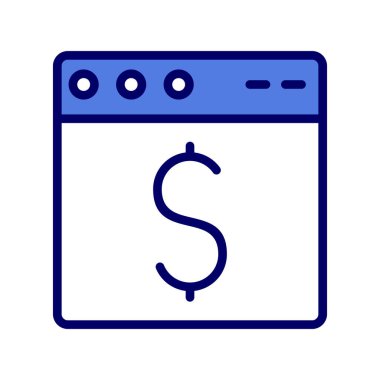 Web tarayıcı, basit vektör illüstrasyon tasarımı