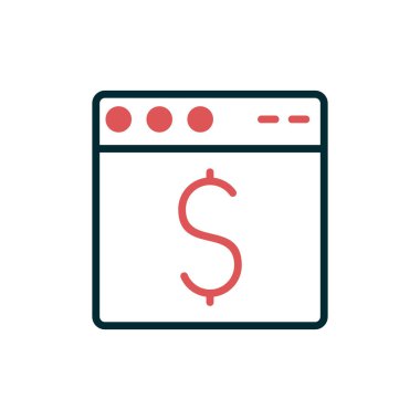 Web tarayıcı, basit vektör illüstrasyon tasarımı