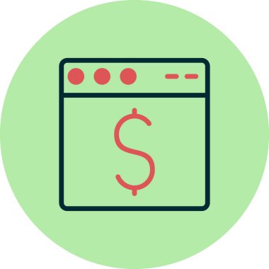 Web tarayıcı, basit vektör illüstrasyon tasarımı