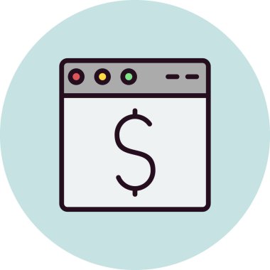 Web tarayıcı, basit vektör illüstrasyon tasarımı