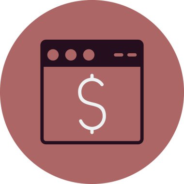 Web tarayıcı, basit vektör illüstrasyon tasarımı