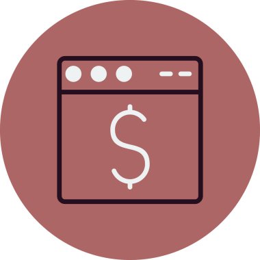 Web tarayıcı, basit vektör illüstrasyon tasarımı