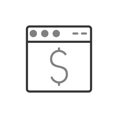 Web tarayıcı, basit vektör illüstrasyon tasarımı