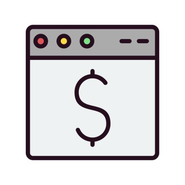 Web tarayıcı, basit vektör illüstrasyon tasarımı