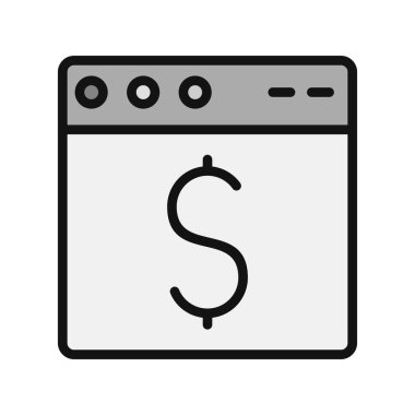 Web tarayıcı, basit vektör illüstrasyon tasarımı