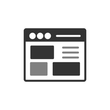 Basit web arayüzü simgesi, vektör illüstrasyonu