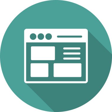 Basit web arayüzü simgesi, vektör illüstrasyonu