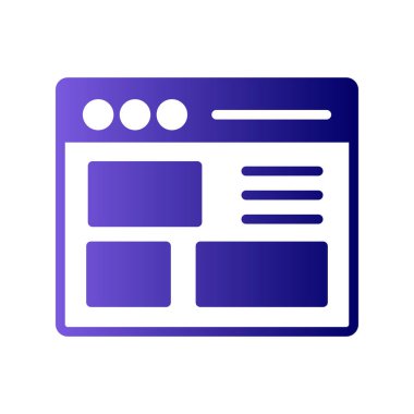 Basit web arayüzü simgesi, vektör illüstrasyonu