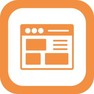 Basit web arayüzü simgesi, vektör illüstrasyonu