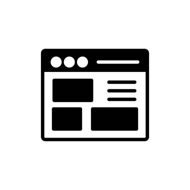 Basit web arayüzü simgesi, vektör illüstrasyonu