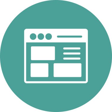 Basit web arayüzü simgesi, vektör illüstrasyonu