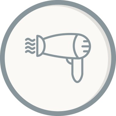 Saç kurutma makinesi ikonu. Basit resimleme