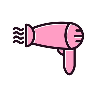 Saç kurutma makinesi ikonu. Basit resimleme