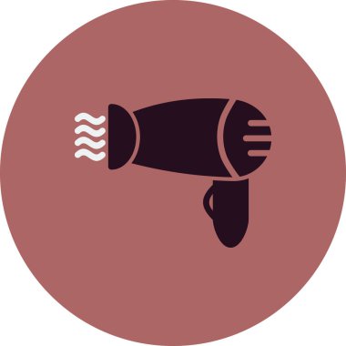 Saç kurutma makinesi ikonu. Basit resimleme