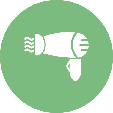 Saç kurutma makinesi ikonu. Basit resimleme