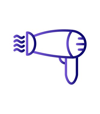 Saç kurutma makinesi ikonu. Basit resimleme