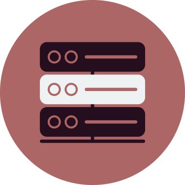 data sunucusu basit simge, vektör illüstrasyonu