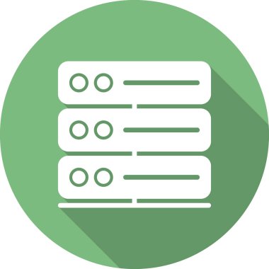 data sunucusu basit simge, vektör illüstrasyonu