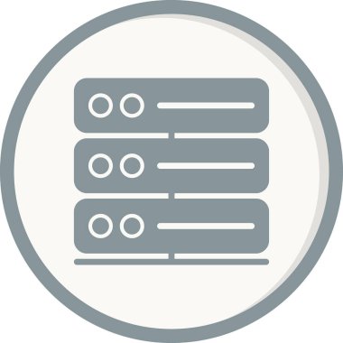 data sunucusu basit simge, vektör illüstrasyonu