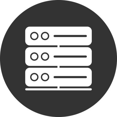 data sunucusu basit simge, vektör illüstrasyonu