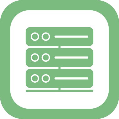 data sunucusu basit simge, vektör illüstrasyonu