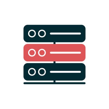 data sunucusu basit simge, vektör illüstrasyonu