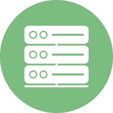 data sunucusu basit simge, vektör illüstrasyonu